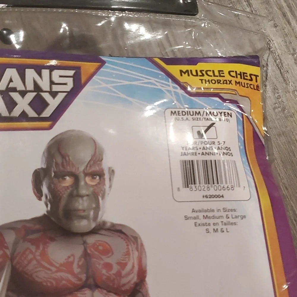 MARVEL Guardians of the Galaxy Drax Costume Size Medium 8-10 - Picture 3 of 4